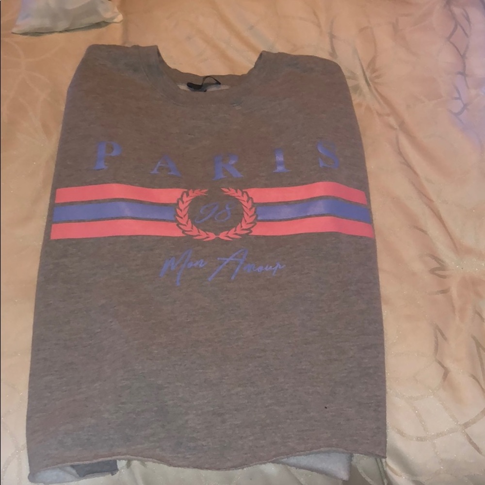 Paris cropped sweatshirt
